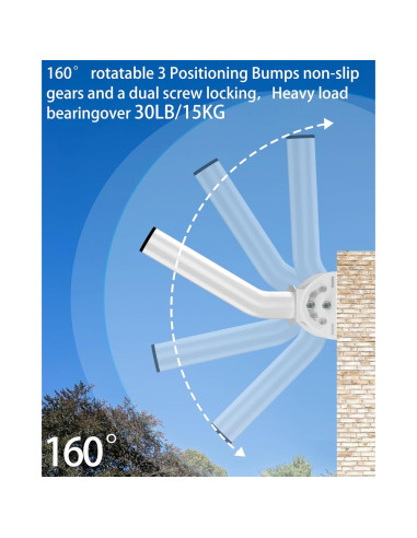Soporte Universal para Antena EOQO 30.48 cm Blanco - Montaje Pared/Poste