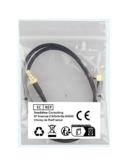 Cable Aéreo DAB MCX a SMB 50cm RG174 Futheda Cable Aéreo DAB MCX a SMB 50cm RG174 Futheda
