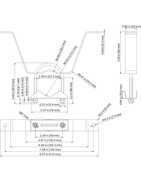 Soporte de Antena Doble Aimeboost Acero Inoxidable 2 Pcs Soporte de Antena Doble Aimeboost Acero Inoxidable 2 Pcs