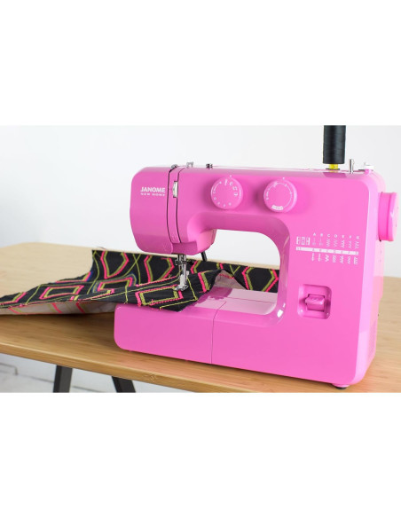 Máquina de Coser Janome Sorbete Rosa 15 Puntos Estructura Metal Máquina de Coser Janome Sorbete Rosa 15 Puntos Estructura Metal
