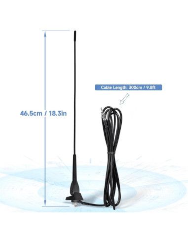 Antena Marítima Eightwood 45.72 cm AM/FM a Prueba de Agua