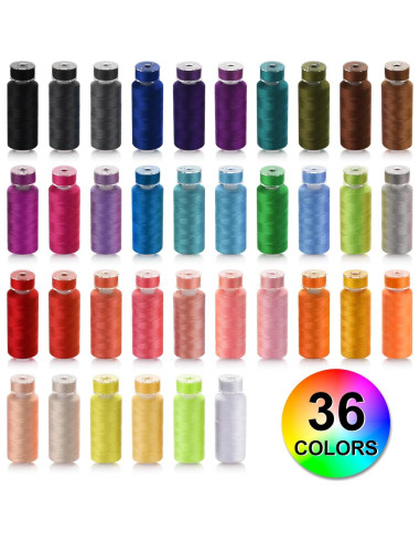 Kit de Hilo de Coser Eoehro 72 Piezas 36 Colores Poliester