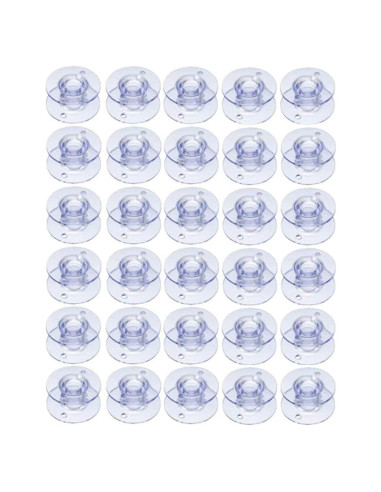 30 Bobinas de Plástico SA156 para Máquina de Coser Brother