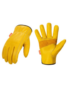 Guantes de Trabajo Laborsing de Cuero de Vaca XXL Oro