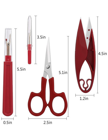 Kit de Herramientas de Costura CampTek: Desbarbadores y Tijeras