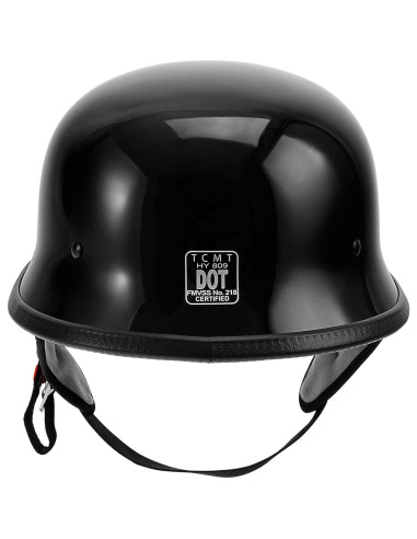 Casco XFMT Chopper Cruiser Biker Negro Brillante M