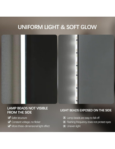 Espejo LED de Baño TheiaMo Arqueado 140x71cm Anti-vaho