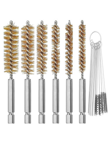 Juego de Cepillos de Bronce y Nylon CKANDAY para Taladro