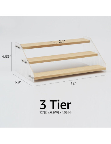 Organizador de Especias Nianfeng 3 Niveles 30.5x11.5 cm