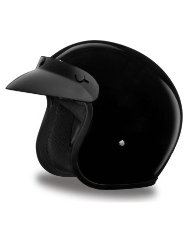 Casco Daytona Cruiser 3/4 Abierto Negro Brillante Unisex