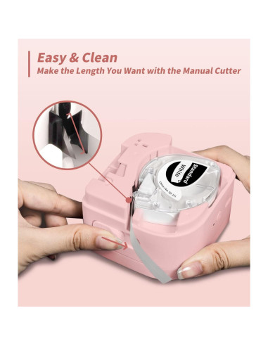 Impresora de Etiquetas Térmica Phomemo P12 Rosa Bluetooth 12mm