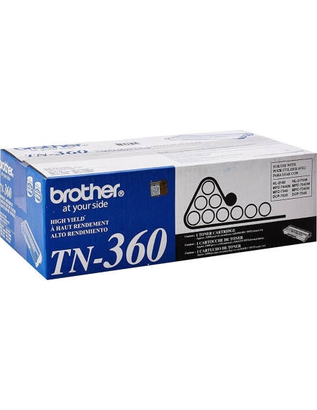 Cartucho de Tóner Brother TN-360 Negro Alta Capacidad 2600 Páginas Cartucho de Tóner Brother TN-360 Negro Alta Capacidad 2600 Páginas
