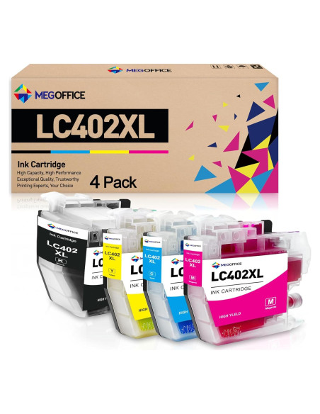 Cartucho de Tinta Compatible MEGOFFICE LC402XL 4-Pack KCMY Cartucho de Tinta Compatible MEGOFFICE LC402XL 4-Pack KCMY