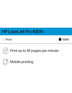 Impresora HP LaserJet Pro 4001n A4 B/N 42 ppm USB Ethernet 2