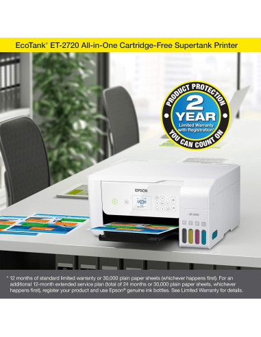 Impresora Multifuncional Epson EcoTank ET-2720 Inalámbrica Blanca