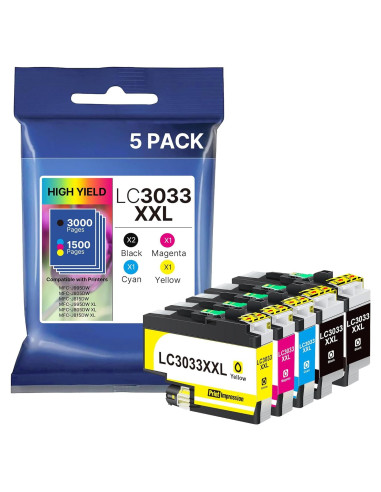 Cartuchos de tinta compatibles Brother LC3033 5-Pack PrintImpression