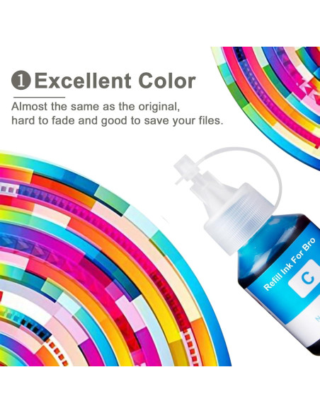 Tinta de Recarga Brother DCPT300 100ml + 3x42ml Color Tinta de Recarga Brother DCPT300 100ml + 3x42ml Color