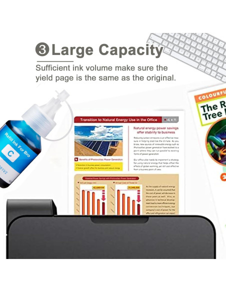 Tinta de Recarga Brother DCPT300 100ml + 3x42ml Color Tinta de Recarga Brother DCPT300 100ml + 3x42ml Color