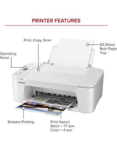Impresora Multifuncional Canon PIXMA 3722 Inalámbrica A Color