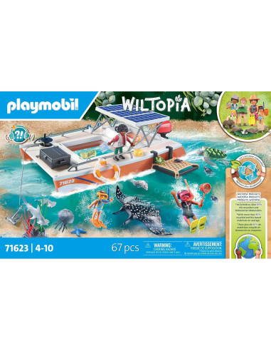 Playmobil Wiltopia Barco de Investigación Coral 67 Piezas