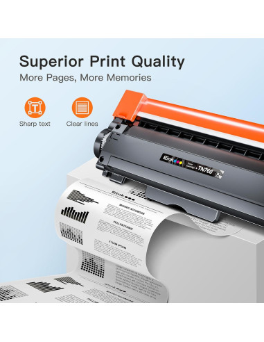 Cartucho de Tóner E-Z Ink TN760 Negro Compatible Brother