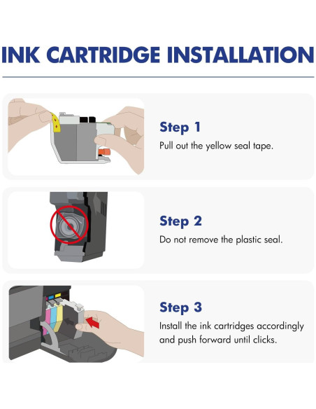 Cartuchos de tinta LC401XL para impresora Brother - Paquete de 4 Cartuchos de tinta LC401XL para impresora Brother - Paquete de 4