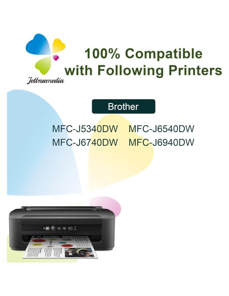Cartuchos de tinta compatibles LC402XL Jettruemedia 4 colores Cartuchos de tinta compatibles LC402XL Jettruemedia 4 colores