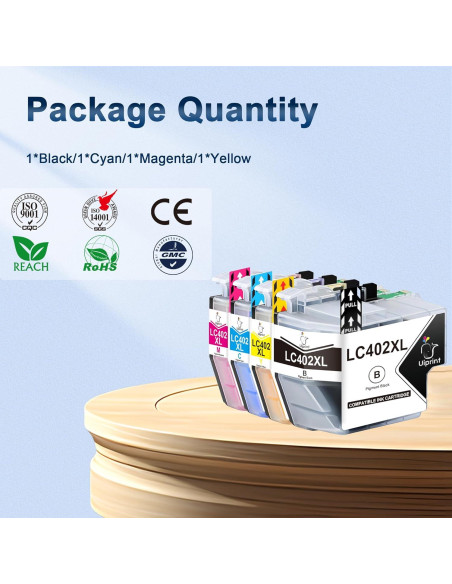 Cartuchos de tinta Uiprint LC402XL para impresoras Brother - 4 Pack Cartuchos de tinta Uiprint LC402XL para impresoras Brother - 4 Pack