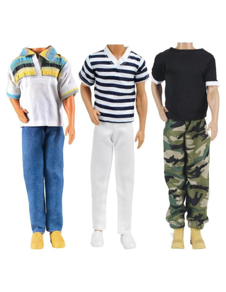 Conjuntos de Ropa para Muñecas E-TING 3 Piezas 12 cm Conjuntos de Ropa para Muñecas E-TING 3 Piezas 12 cm