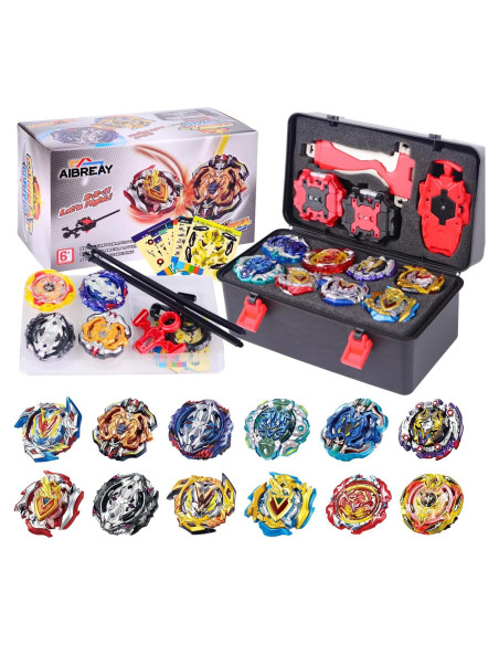 Conjunto de Juguetes Bey AIBREAY 15 en 1 con 12 Trompos Conjunto de Juguetes Bey AIBREAY 15 en 1 con 12 Trompos