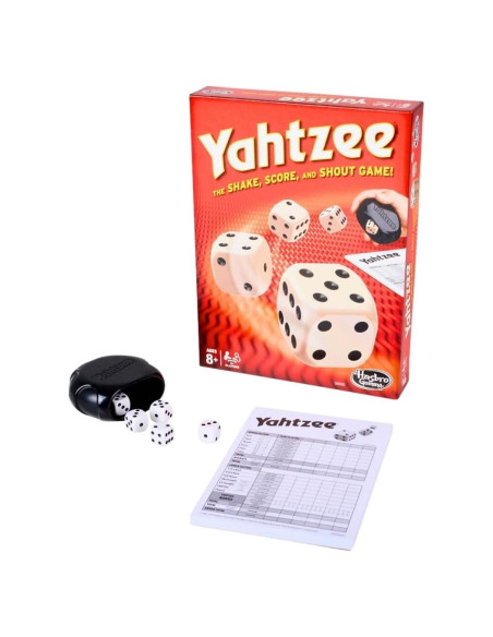 Juego de Dados Yahtzee Hasbro, Clásico para 8+ Años Juego de Dados Yahtzee Hasbro, Clásico para 8+ Años
