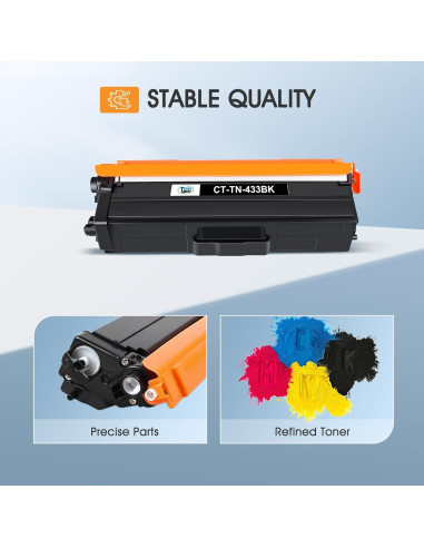 Cartucho de Tóner Compatible Cool Toner TN433 para Brother - 4 Colores