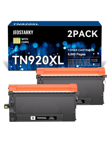Tóner Compatible Jeostarky TN920XL para Brother - 2 Negro