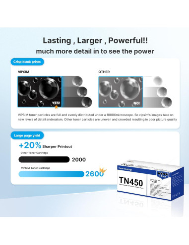 Cartucho de Tóner TN450 Brother - 4 Negro, 2600 Páginas