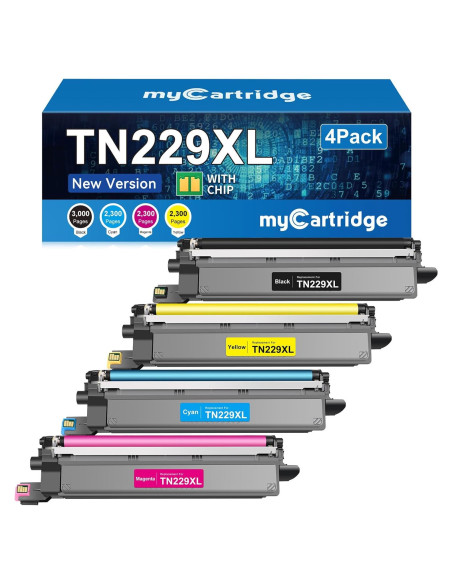 Cartucho de Tóner Compatible myCartridge TN229XL 4-Pack Cartucho de Tóner Compatible myCartridge TN229XL 4-Pack