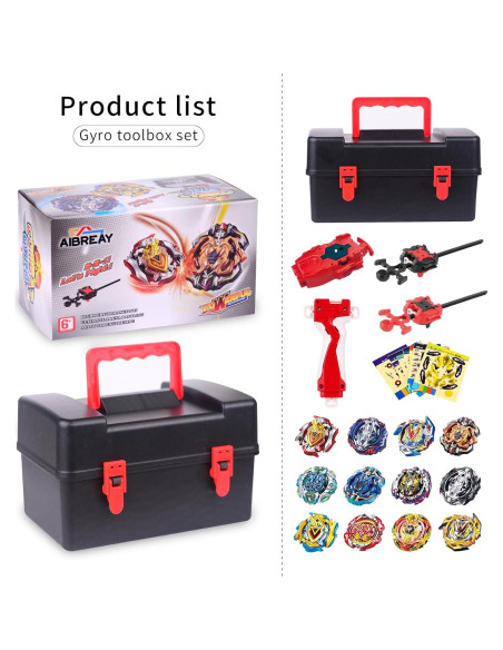 Conjunto de Juguetes Bey AIBREAY 15 en 1 con 12 Trompos Conjunto de Juguetes Bey AIBREAY 15 en 1 con 12 Trompos