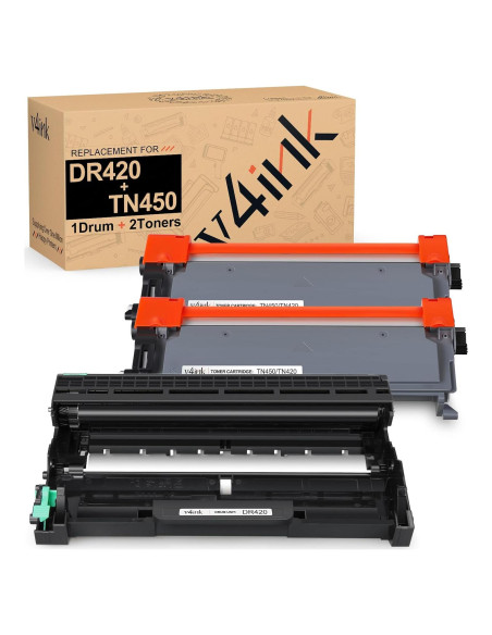 Tóner y Tambor Compatible v4ink TN450 DR420 para Brother Tóner y Tambor Compatible v4ink TN450 DR420 para Brother