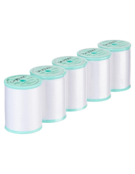 Hilo de Bordado Blanco Brother EBTPE 5 Bobinas 1000m Hilo de Bordado Blanco Brother EBTPE 5 Bobinas 1000m