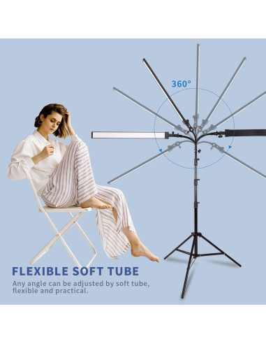Kit de Iluminación LED GSKAIWEN para Fotografía con Soporte y Tubo Suave