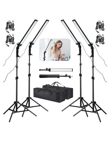 Kit de Iluminación LED Xuhal para Fotografía 4 Piezas 5500K