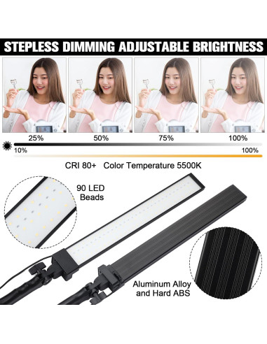 Kit de Iluminación LED Xuhal para Fotografía 4 Piezas 5500K