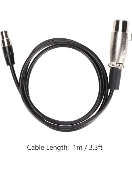 Cable Mini XLR hembra a XLR hembra 100cm Leapiture para auriculares Cable Mini XLR hembra a XLR hembra 100cm Leapiture para auriculares