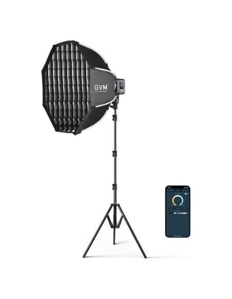 Kit de Luz LED de Video GVM SD80D 80W con Softbox y Control APP Kit de Luz LED de Video GVM SD80D 80W con Softbox y Control APP