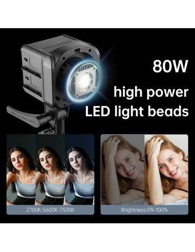 Kit de Luz LED de Video GVM SD80D 80W con Softbox y Control APP