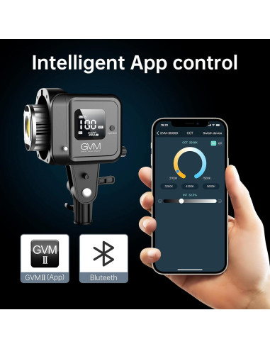 Kit de Luz LED de Video GVM SD80D 80W con Softbox y Control APP