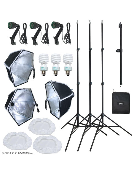 Kit de Iluminación Fotográfica LINCO AM208 con Brazo Boom y Bolsa Kit de Iluminación Fotográfica LINCO AM208 con Brazo Boom y Bolsa