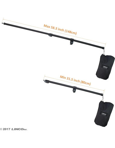 Kit de Iluminación Fotográfica LINCO AM208 con Brazo Boom y Bolsa