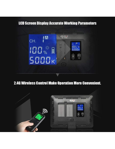 Kit de Luces LED VILTROX VL-200T Bi-Color 30W 3 Paquetes