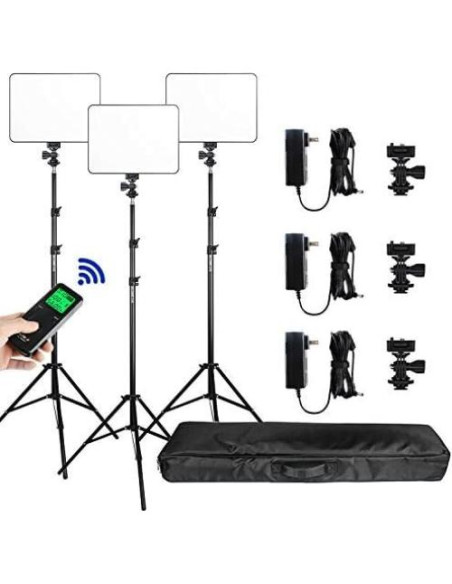 Kit de Luces LED VILTROX VL-200T Bi-Color 30W 3 Paquetes Kit de Luces LED VILTROX VL-200T Bi-Color 30W 3 Paquetes