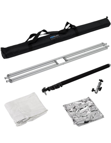 Kit Difusor de Sol Fotodiox 122x122cm con Boom y Funda